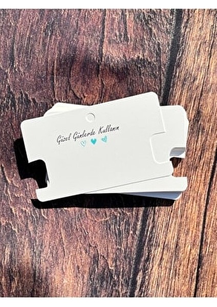 Tuğset Bileklik Kartı 10x6 cm 25 Adet Özel Kesim Beyaz Renkli Etiketler İçin indirimleri
