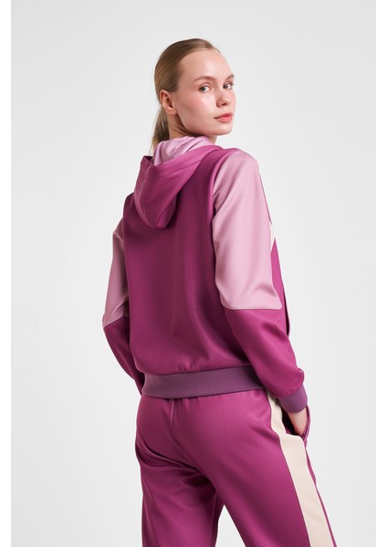 Kadın Fermuarlı Kapüşonlu Sweatshirt 25N-2131 fırsatları