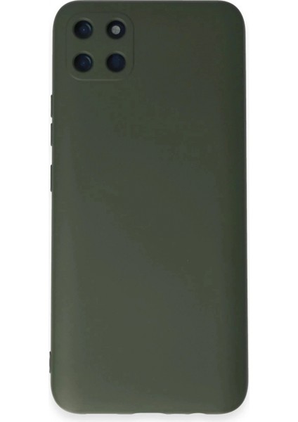 Realme C11 Kılıf Nano Içi Kadife Silikon - Koyu Yeşil