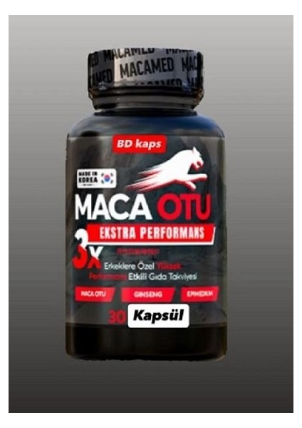 Maca Otu 30 Kapsül Güç ve Kuvvet Gıda Takviyesi