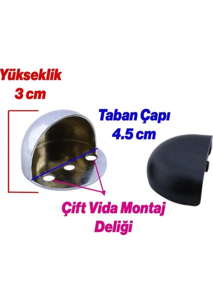 Yarımay Kapı Stoperi Tamponu 5 Adet Vidalı Metal Ağır Kapı Stopu Hızlı Durdurucu Tutucu Krom Gümüş. fiyatları