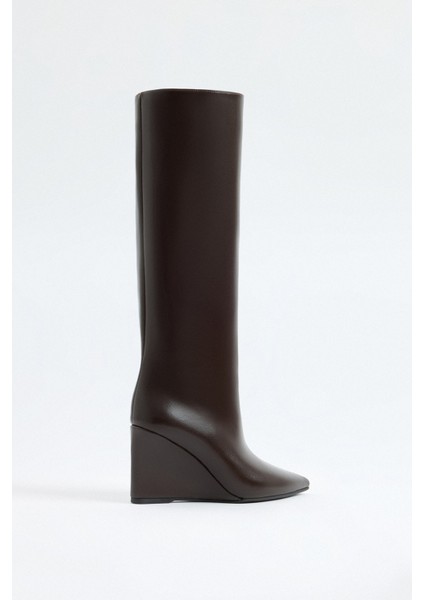 Çizme 2517 - Sivri Burun Dolgu Topuk Acı Kahve Kadın Çizme fırsatları