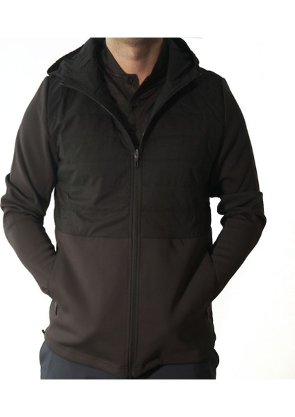 Golf Hooded Hybrid Ceket JA2022082 Siyah