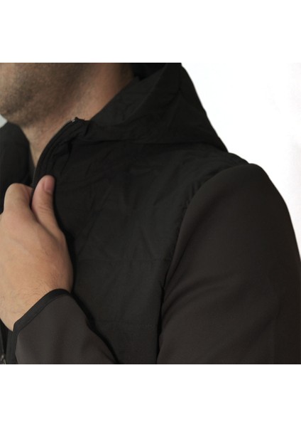 Golf Hooded Hybrid Ceket JA2022082 Siyah modelleri