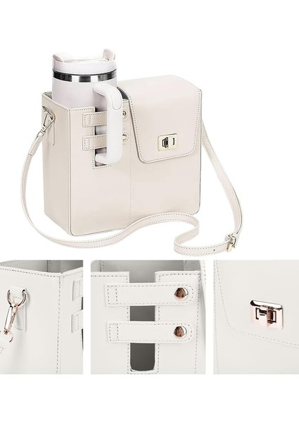 Deri Su Şişesi ve Termos Kahve Bardağı Çantası Su Bardağı Tutucu Çok Amaçlı Taşıma Çantası fiyatları