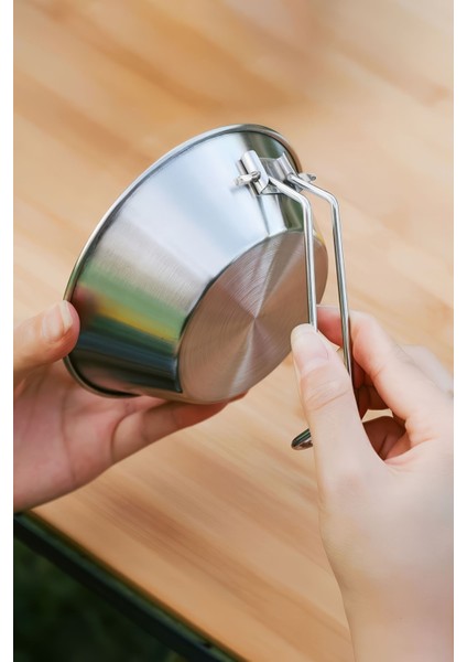 Çelik 275 Ml Katlanır Kulp Ölçekli Kamp Ve Piknik Kasesi Mt102 fiyatları