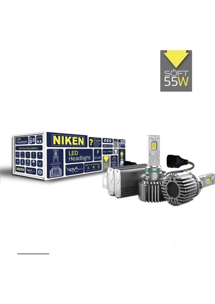 Nova Soft 9006-HB4 LED Xenon Ampul 55W 18000LM 6500K P22D IP67 2’li Set