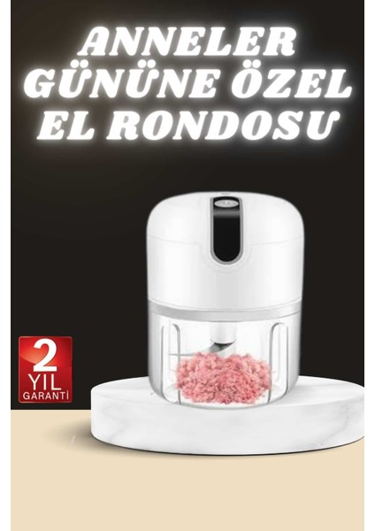Msa-Shop Anneler Gününe Özel Hediye El Rondosu Doğrayıcı Şarjlı Taşınabilir