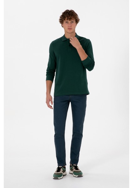 Erkek Koyu Yeşil Sweatshirt 50315941-VR079 fırsatları