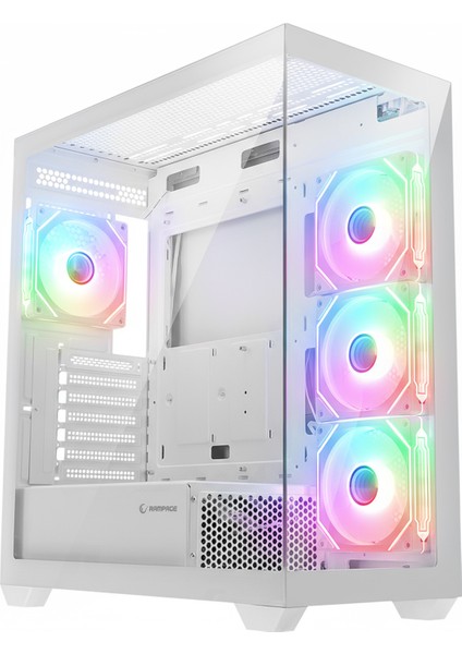 Hydra V4 750W 80 Plus Bronze Beyaz 4X12CM Rgb Fan Atx Mid-T Gaming Oyuncu Kasası