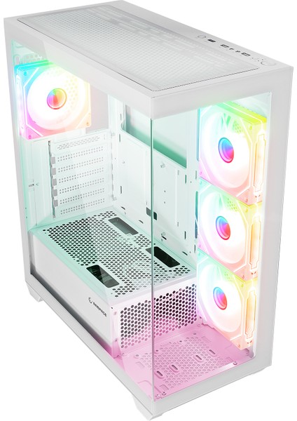 Hydra V4 750W 80 Plus Bronze Beyaz 4X12CM Rgb Fan Atx Mid-T Gaming Oyuncu Kasası fırsatları