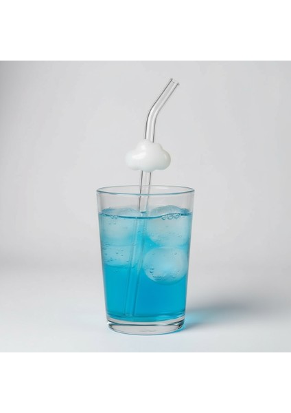 Cam Pipet Papatya Bulut Beyaz 1 Adet