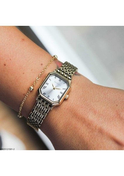 HM25121S01-2 Çelik Kordonlu Kadın Kol Saati
