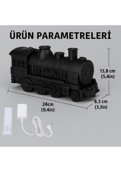 Tren Tasarımlı LED Işıklı Hava Nemlendirici | Aromaterapi Difüzörü & Buhar Makinesi – Sessiz Çalışma fiyatları