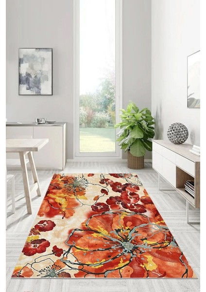 Renklerin Dansı Modern Mekânlara Çiçekli Halı Dokunuşu Kayman Taban Halı