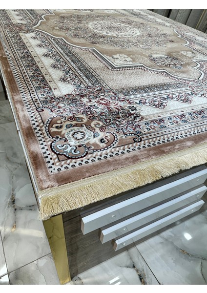 Etnik Desen Ipek Halı Gül Kurusu fiyatları