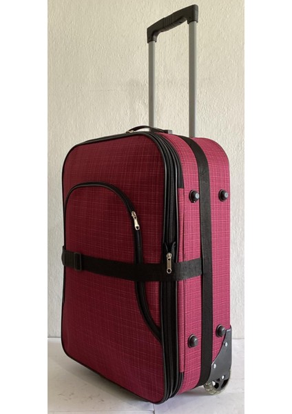2 Tekerli Önden Kemerli ve Körüklü Orta Boy Valiz 65 cm