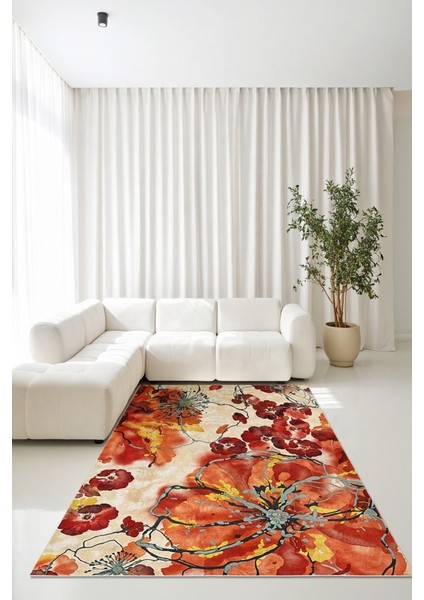 Renklerin Dansı Modern Mekânlara Çiçekli Halı Dokunuşu Kayman Taban Halı fiyatları