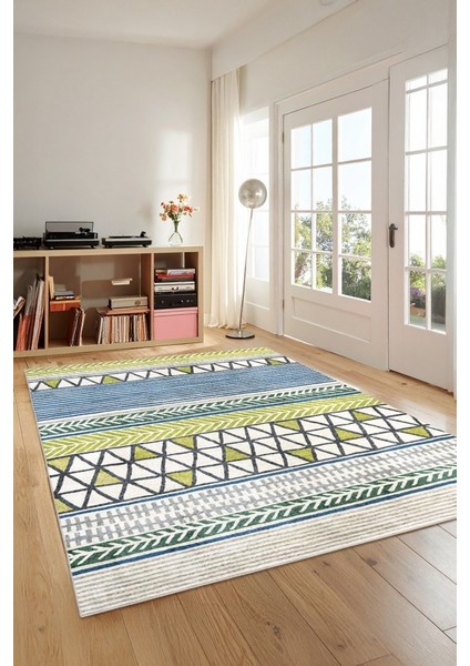 Desenlerin Dansı Geometrik Renkli Modern Renkli Kaymaz Taban Halı fiyatları