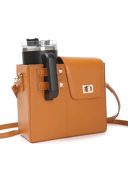 Deri Su Şişesi ve Termos Kahve Bardağı Çantası Su Bardağı Tutucu Çok Amaçlı Taşıma Çantası fırsatları