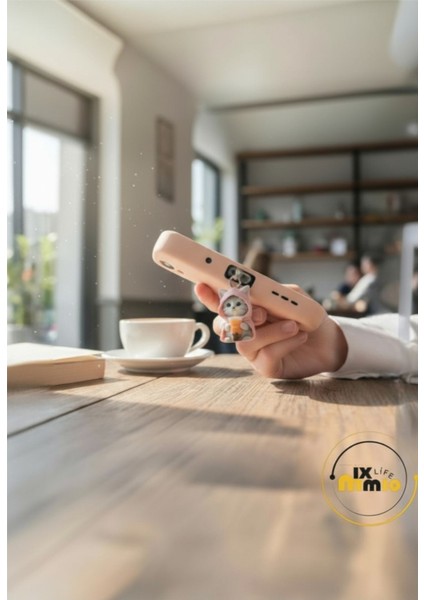 Iphone Sevimli Kedi Desenli Toz Koruma Tıpası - Iphone Uyumlu Silikon Port Kapağı