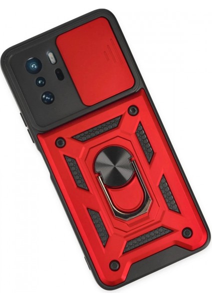 Xiaomi Poco X3 Gt Kılıf Pars Lens Yüzüklü Silikon - Kırmızı modelleri