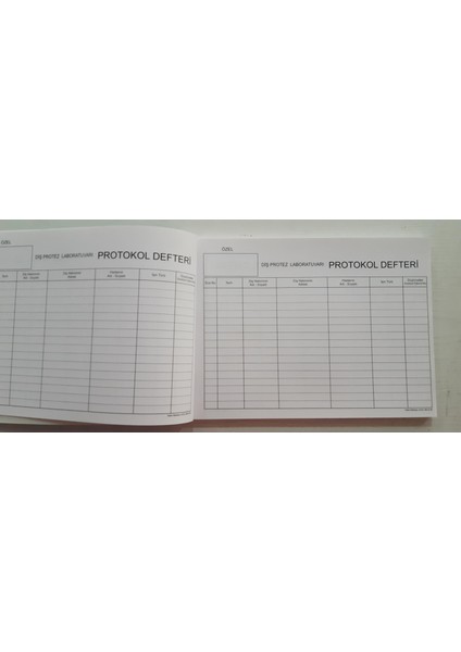 Diş Protez Laboratuvarı Poliklinik Defteri 200 Sayfa fiyatları