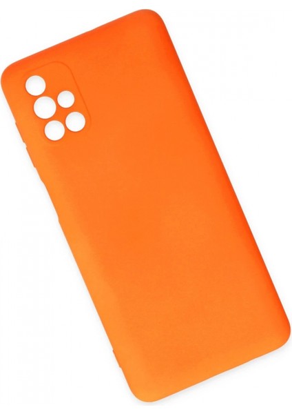 Samsung Galaxy M51 Kılıf Nano Içi Kadife Silikon - Turuncu fiyatları
