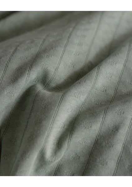 Marlene Tek Kişilik %100 Pamuk Penye Lastikli Nevresim Takımı - Haki