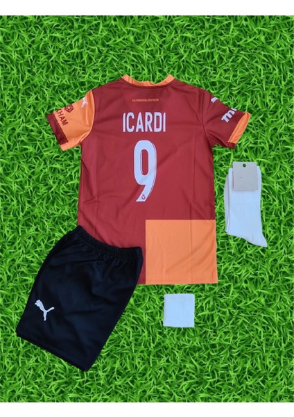 25/26 Sezonu Icard'i Galatasarây. Çocuk Taraftar Forması Çorap ve Bileklik Hediyeli
