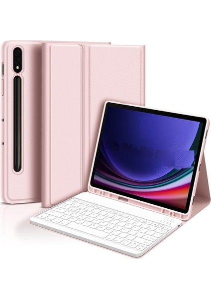 Samsung Galaxy Tab S10 Lite Rgb LED Işıklı Türkçe Karakterli Bluetooth Özellikli Kalemlikli Klavyeli Kılıf SM-X400