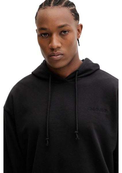 Erkek Siyah Hoodie Uzun Kollu Kapüşonlu Sweatshirt LV00NM2930 modelleri