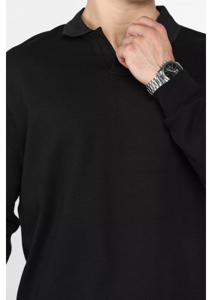 Erkek Gömlek Yaka Sweatshirt P-00018556 fırsatları