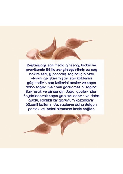 Sarımsaklı Saç Bakım Seti modelleri