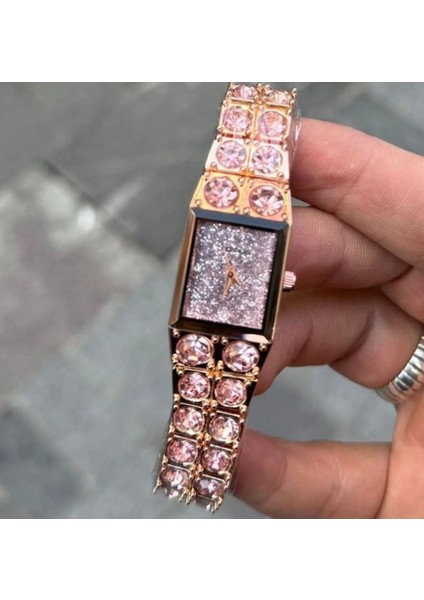 Zirkon Taş Dizileri Şık Geceler,bileginizdeki Işıltı Kaliteli Kadın Saati