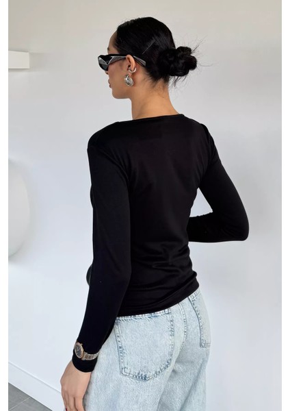 V Yaka Basıc Bluz P-00018594 fırsatları