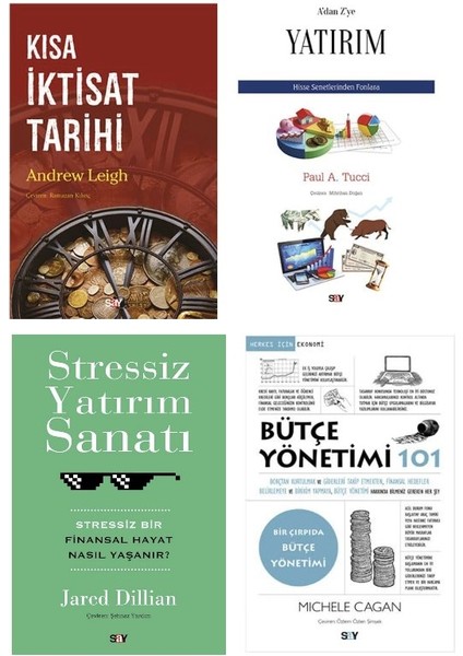 Kisa Iktisat Tarihi + Stressiz Yatirim Sanati + A Dan Z Ye Yatirim + Butce Yonetimi 101=(4 Kitap)