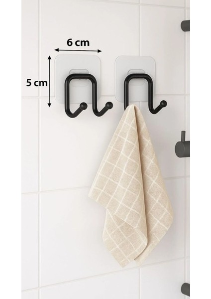 Güçlü Yapışkanlı 2 Adet Çift Kancalı Banyo Mutfak Askısı Metal Askılık Duvar Askı Organizer fiyatları