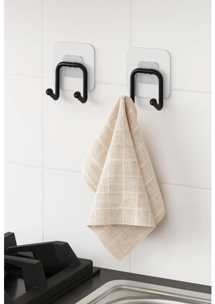 Güçlü Yapışkanlı 2 Adet Çift Kancalı Banyo Mutfak Askısı Metal Askılık Duvar Askı Organizer modelleri