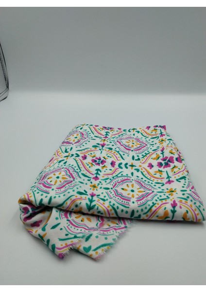 Renkli Boho Viskoz Pamuk Kumaş – Dökümlü, Yumuşak | 150 cm Genişlik – ELNV28 fiyatları
