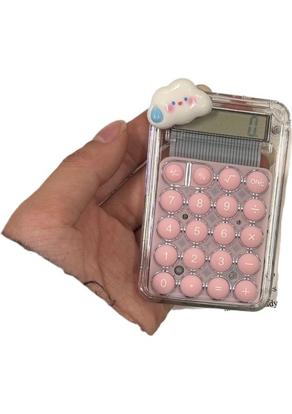 Sessiz Bulut Hesap Makinesi Sevimli Tarzı Öğrenciye Özel Taşınabilir Güneş Enerjili Sessiz Çok Fonksiyonlu Bilgisayar (Yurt Dışından)