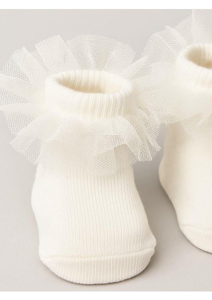 Bebek Pamuklu Tüllü Kısa Çorap modelleri