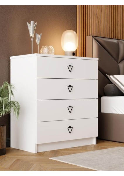 Kuzeylife Stella Şifonyer 4 Çekmeceli Bebek Genç Yatak Odası