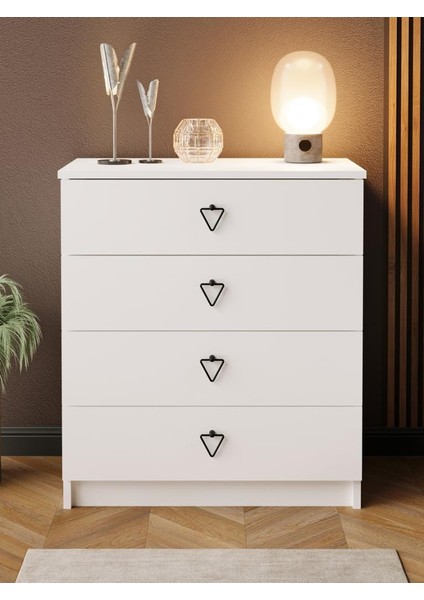 Kuzeylife Stella Şifonyer 4 Çekmeceli Bebek Genç Yatak Odası modelleri