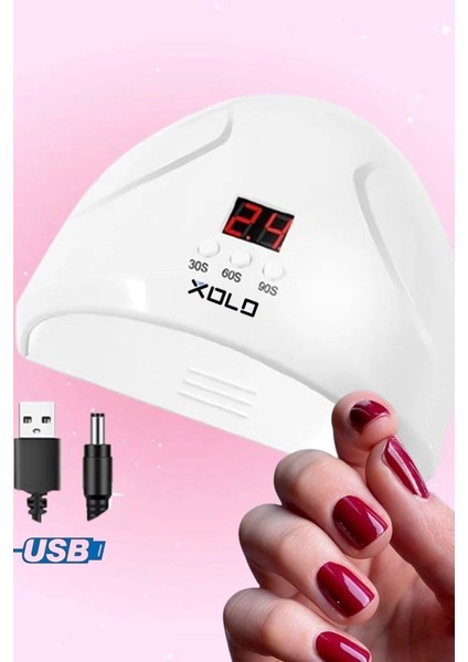 Dijital Uv LED Oje Kurutucu 12 LED 36 Watt 2 In 1 El Ayak Oje Polijel Akrilik