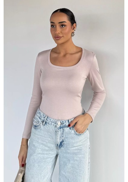 U Yaka Basıc Bluz P-00018598