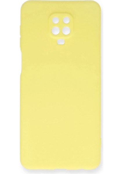 Xiaomi Redmi Note 9 Pro Kılıf Nano Içi Kadife Silikon - Sarı