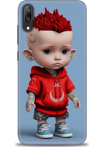 Huawei Y7 Prime 2019 Kılıf Hd Baskılı Kılıf + Nano Tam Kaplayan Ekran Koruyucu 242