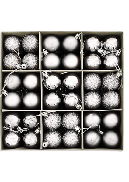 Yılbaşı Ağaç Süsü 72 Parça Süsleme Seti Gümüş Renk fiyatları