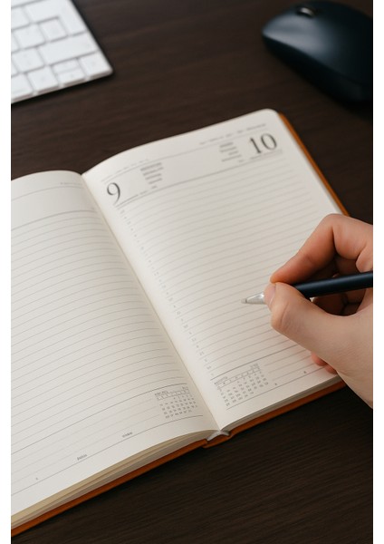 2026 Şık Tasarım Günlük Ajanda Kırmızı – Sert Kapaklı Masaüstü Planlayıcı modelleri